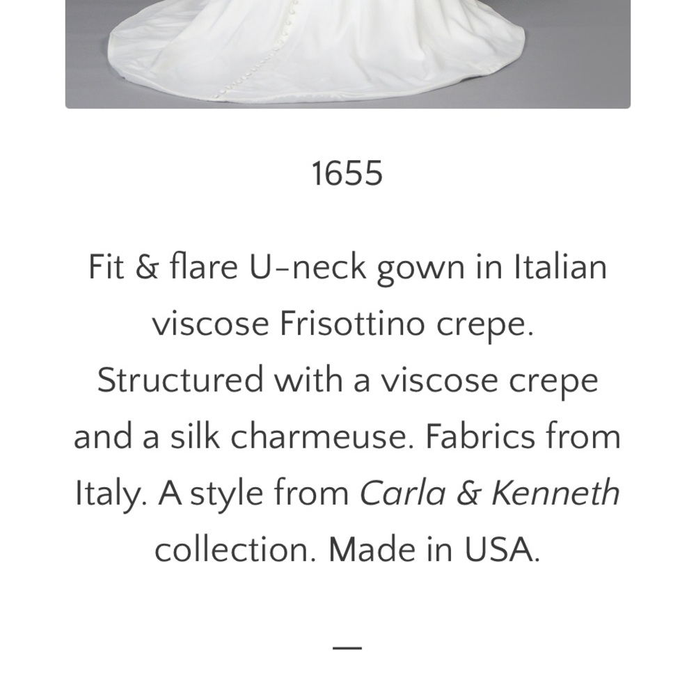 Square Neck Wedding Dress- Wwidon By Carla & Kenn… - image 3